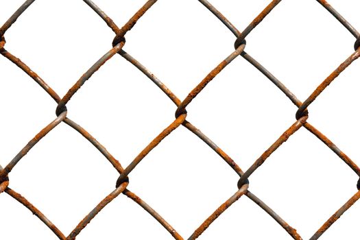 Metal wire fence protection chainlink background