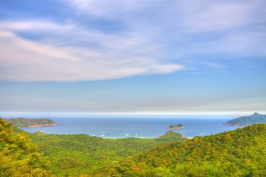 Coastal landscape in Hong Kong, HDR image. 