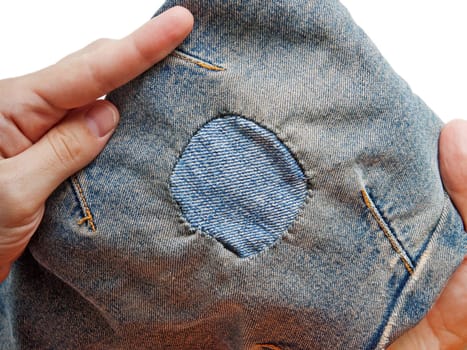 Jeans textile textured material patch background