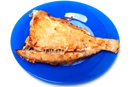 Healthy eating seafood - prepared fried fish plate