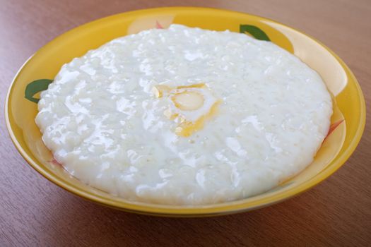 Cereal food - healthy eating white milk rice cream