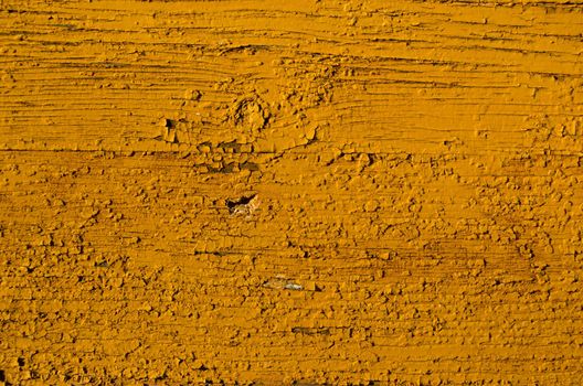 Walls paint strip off yellow background closeup vintage retro colors.