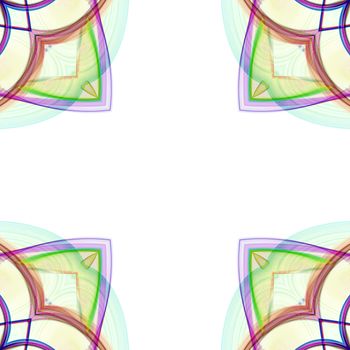 an abstract kaleidoscope background on white background