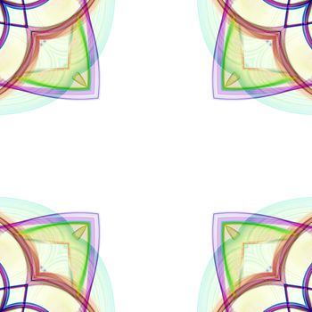an abstract kaleidoscope background on white background