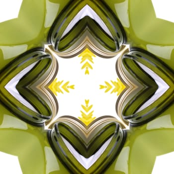 an abstract kaleidoscope background on white background