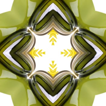 an abstract kaleidoscope background on white background