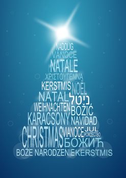 multilingual christmas background