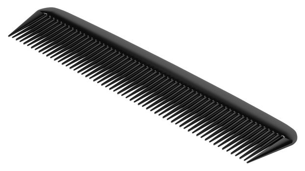 Black comb isolated on white background