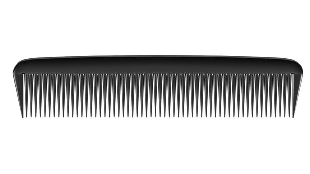 Black comb isolated on white background