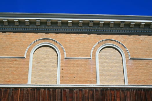 Close up of a wall showing unique pattern.
