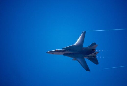 F-14 flying low