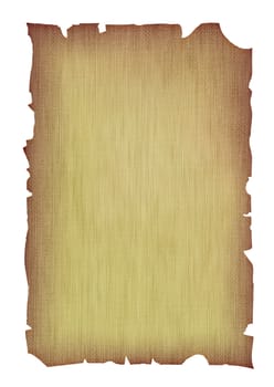 Image of the old parchment with ragged charred edges