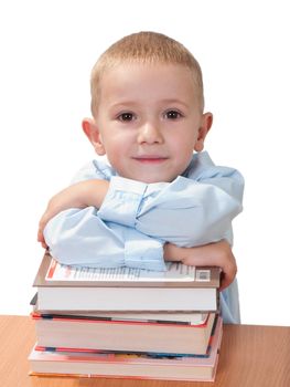 Little child reading education book for school