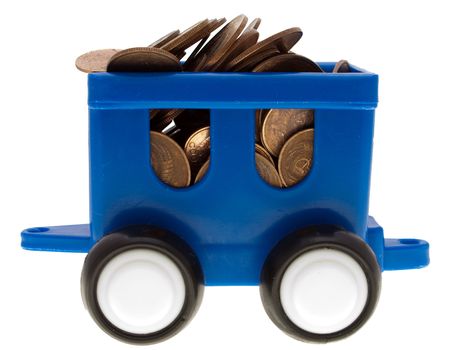 Currency coin truck car - finance wealth growth