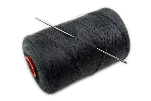 Sharp needle in sewing craft cotton thread spool
