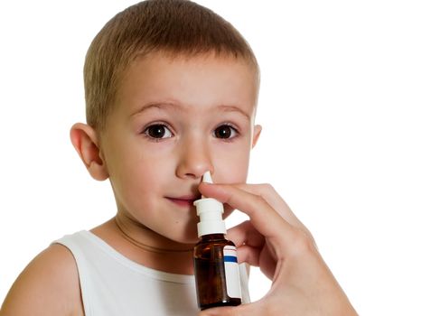 Medicine nasal spray for flu and cold healthcare