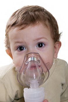 Medical equipment - inhaling mask on child