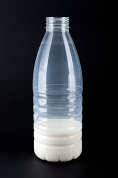 Healthy dairy drink product - bottle of white milk