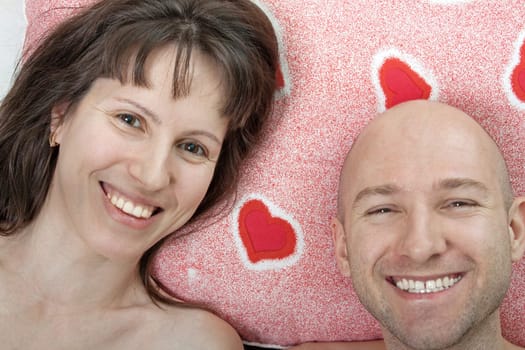 Adult couple valentines day red love heart pillow
