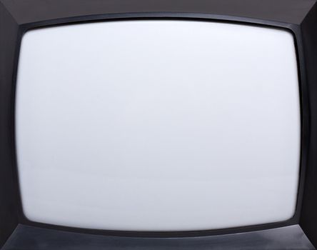 Retro television equipment blank display screen