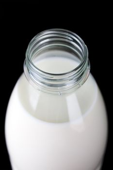 Healthy dairy drink product - bottle of white milk