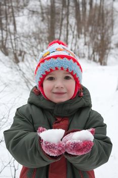 Little child smiling for happiness and fun