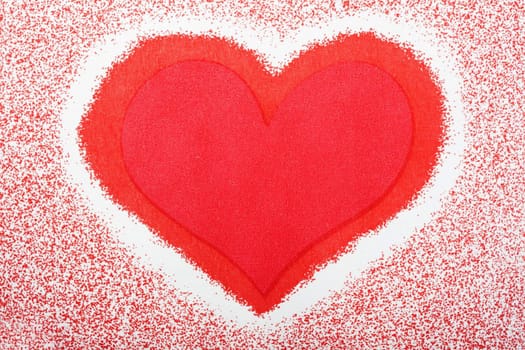 Valentines day red love heart shape background