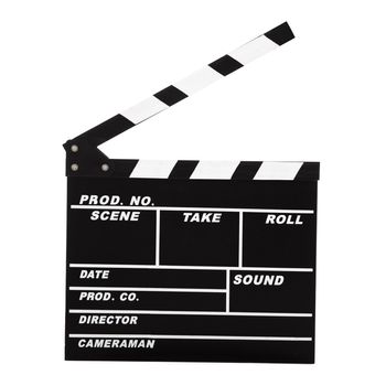 Picture of a Clapboard isolated on a white background