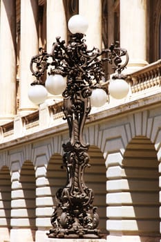 details shot of lamppost in Buda Castle, Budapest, Hungary