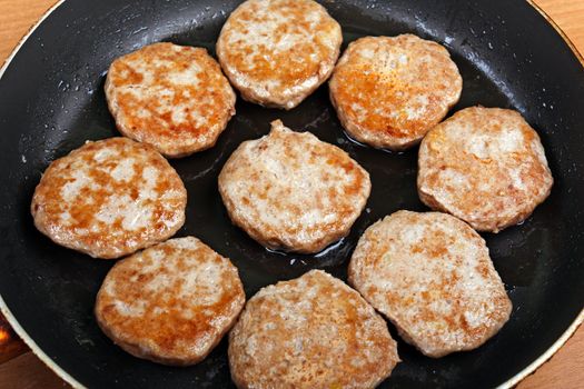 Meat food - fried pork chop cutlet for dinner meal