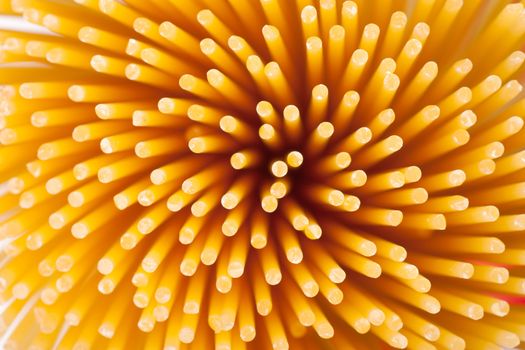 Top view of bunch of spaghetti