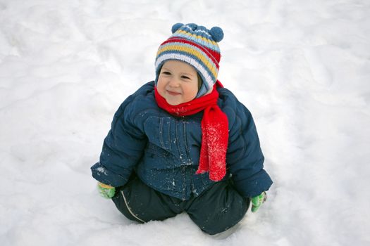 Little child smiling for happiness and fun