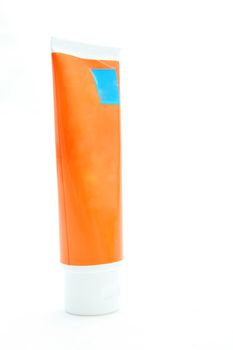 Orange Cream container isolated over the white