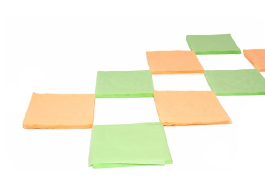 napkins on white background