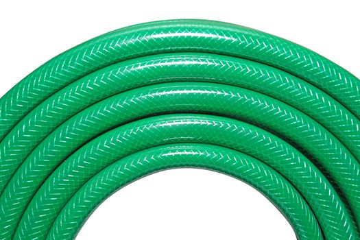 green hose on white background