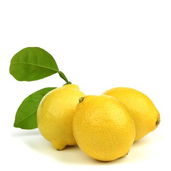 lemons pile isolated on white