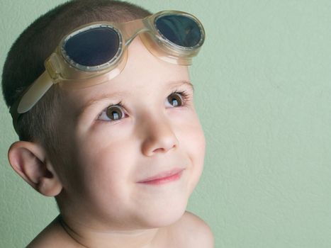 Little child smiling for happiness and fun