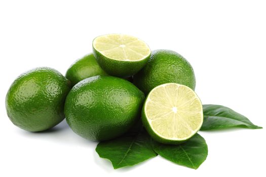 limes pile isolated on white