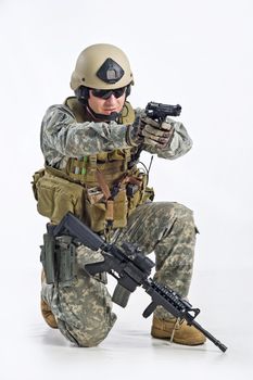 SWAT Team Officer on white background
