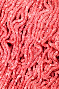 Close up of lean red raw ground meat