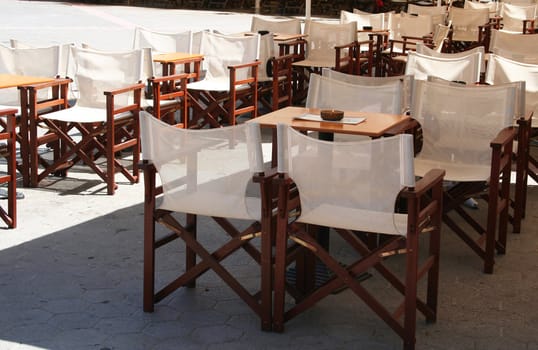 Greece. Kos island. Kos town. An open-air cafe 