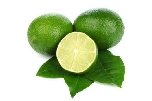 limes pile isolated on white
