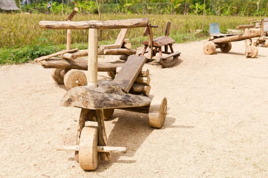 Car toy handmade of wood