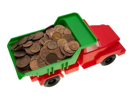 Currency coin truck car - finance wealth growth