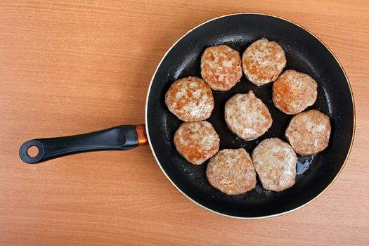 Meat food - fried pork chop cutlet for dinner meal