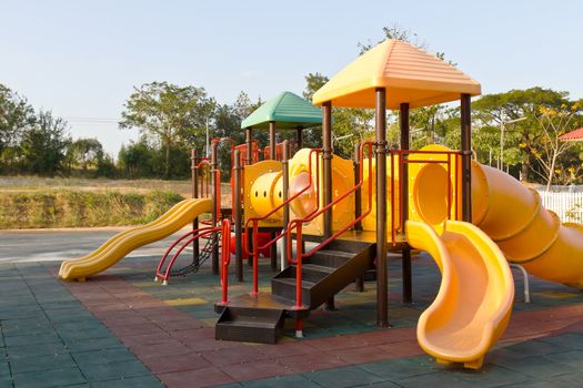 Modern children playground in park