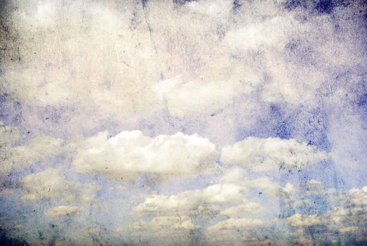 retro image of cloudy sky