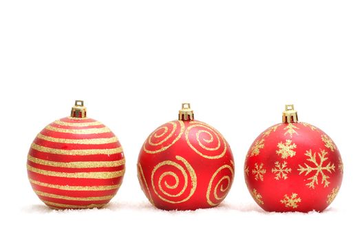 christmas balls isolated on a white background