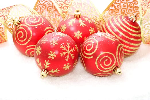 christmas balls isolated on a white background