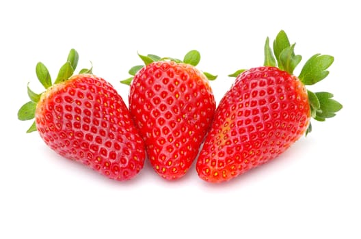 Beautiful strawberries isolated on white